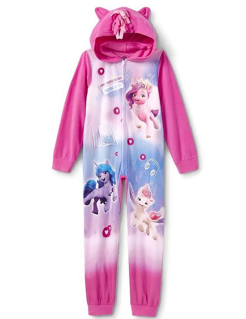 My Little Pony New Generation Dance Days Girl's Hooded Fleece Pajama Sleeper | Little Dreamers Pajamas