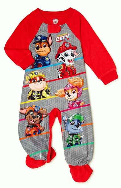 Paw Patrol 'To Adventure City' Toddler Boy's Fleece Footed Pajama Sleeper Paw Patrol 'To Adventure City' Toddler Boy's Fleece Footed Pajama Sleeper