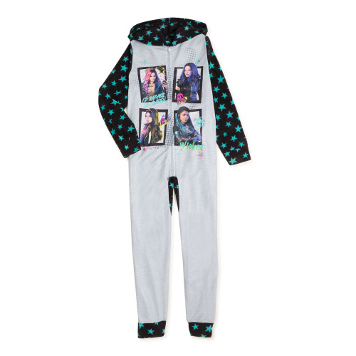 Descendants Characters Hooded Fleece Girls Pajama Sleeper | Little Dreamers Pajamas