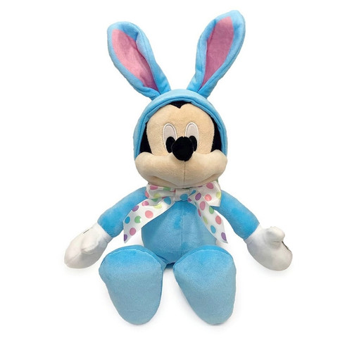 Mickey Mouse Plush Polka Dot Blue Easter Plush Toy, 16"