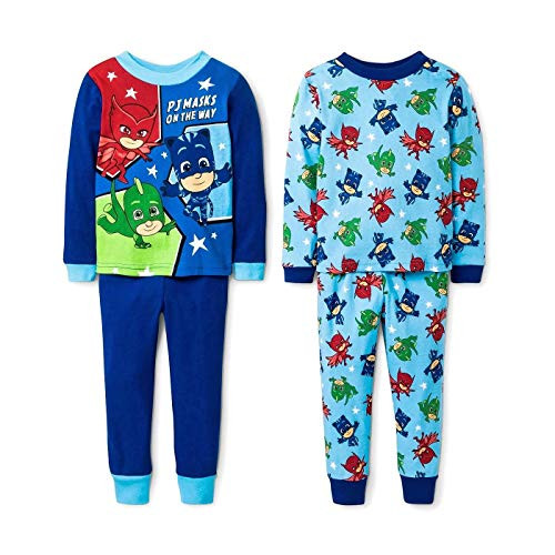 PJ Masks Toddler Boy's 'On The Way' 4-Piece Cotton Pajama Set | Little Dreamers Pajamas