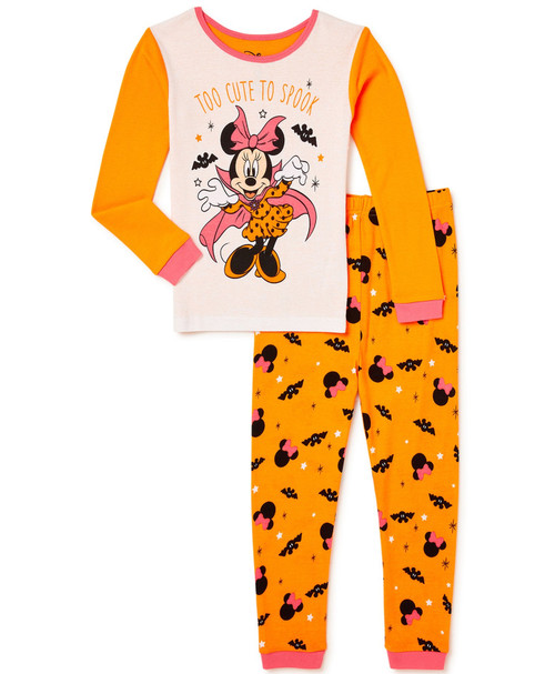 Minnie Mouse Halloween 'Too Cute To Spook' Girl's Cotton Pajama Set