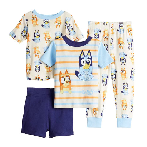 Bluey and Bingo Heeler Pups Toddler Boy's 4-Piece Pajama Set