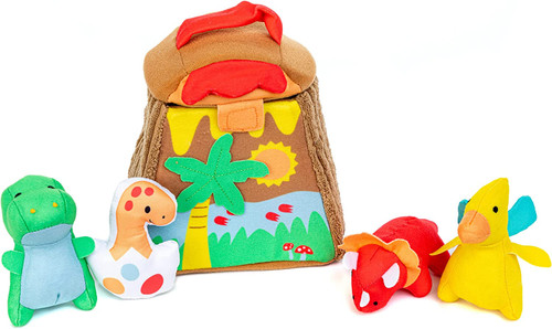 Carter's Plush Dinosaurs with Volcano Carrying Case, Kids Preferred