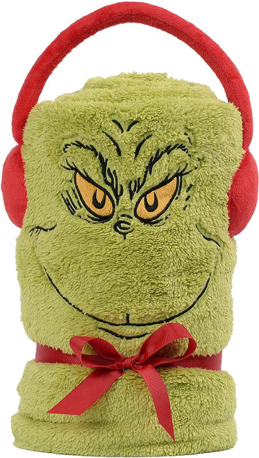 Department 56 Snowpinions Snow Throw The Grinch Super Soft Fleece Hooded  Blanket, 45  X 60 - Little Dreamers Pajamas