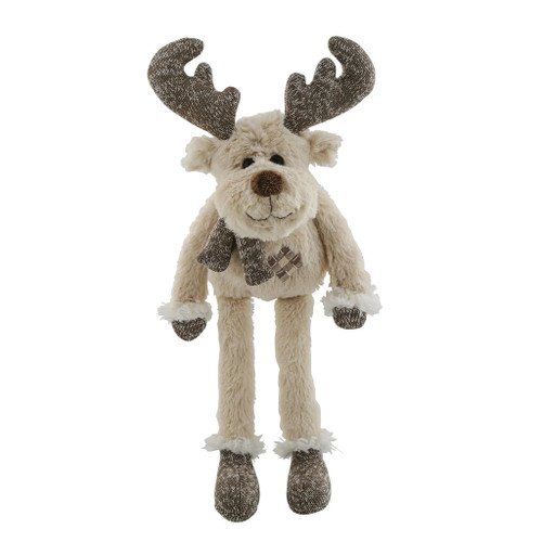 Enesco Kalidou Holiday Moose with Scarf and Long Legs Plush Stuffed Animal, 16 Inch | Little Dreamers Pajamas
