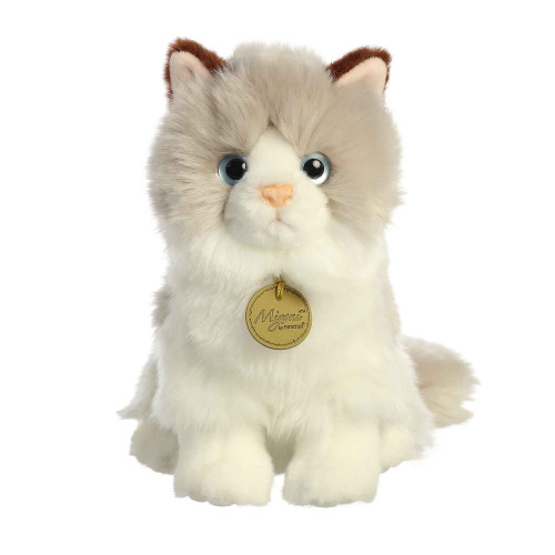 Ragdoll Kitty Cat, Gray and White 9" Plush, Miyoni by Aurora