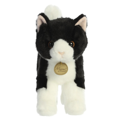 Tuxedo Black and White Kitty Cat, Plush 10", Miyoni by Aurora