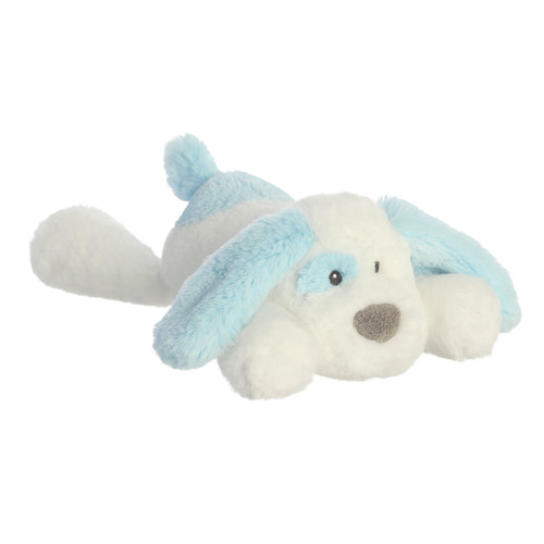 ebba 11" Scruff Puppy Dog, Blue and White Super Soft Plush