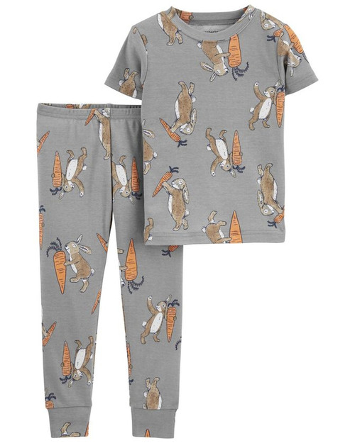 Carter's Toddler Easter Bunny Print Rabbit Cotton Short-Sleeved Pajama Set | Little Dreamers Pajamas