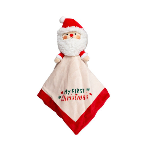 Baby My First Christmas Santa Lovey Security Snuggle Blanket | Little Dreamers Pajamas