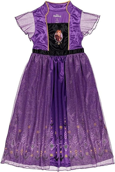 Frozen Toddler Girl's Fancy Deluxe Anna Costume Nightgown, Pajama Gown | Little Dreamers Pajamas