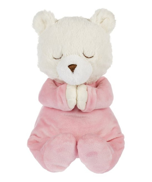 Ganz Baby Girl's Pink Soft Plush Praying Pajama Bear, 12" Stuffed Animal Toy