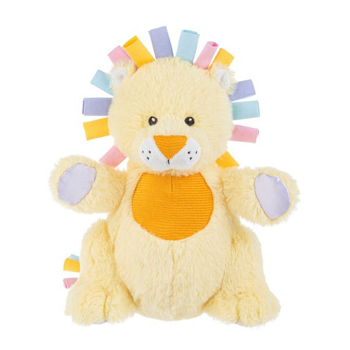 Baby Ganz Fiddles Yellow Lion With Rattle, Textile, Sensory Development, 10"