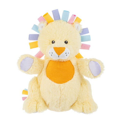 Baby Ganz Fiddles Yellow Lion With Rattle, Textile, Sensory Development, 10" | Little Dreamers Pajamas