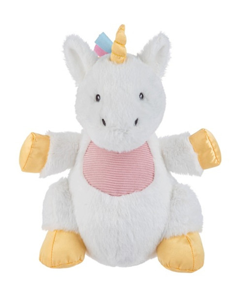Baby Ganz Fiddles Unicorn with Rattle, Textile, Sensory Development Toy