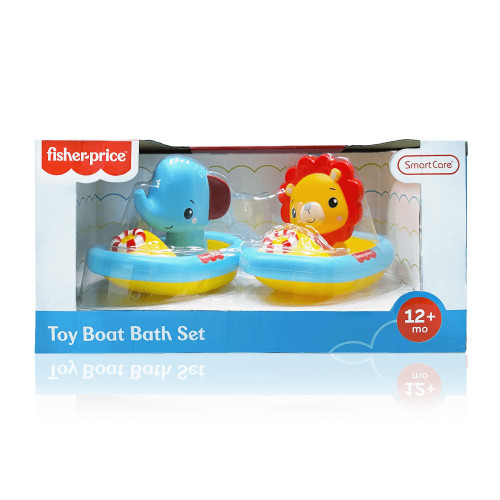 Fisher-Price Toy Boat Lion and Elephant Figures Play Set for Bath