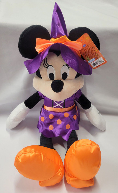 Minnie Mouse Halloween Witch 2023, 18" Plush Stuffed Toy, Just Play