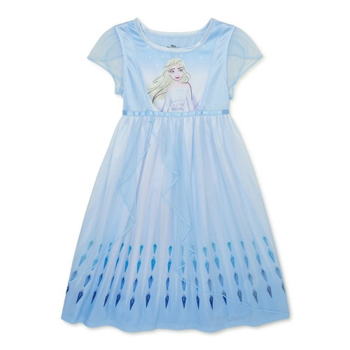Disney Frozen Elsa Blue Toddler Girl's Fancy Nightgown, Gown | Little Dreamers Pajamas