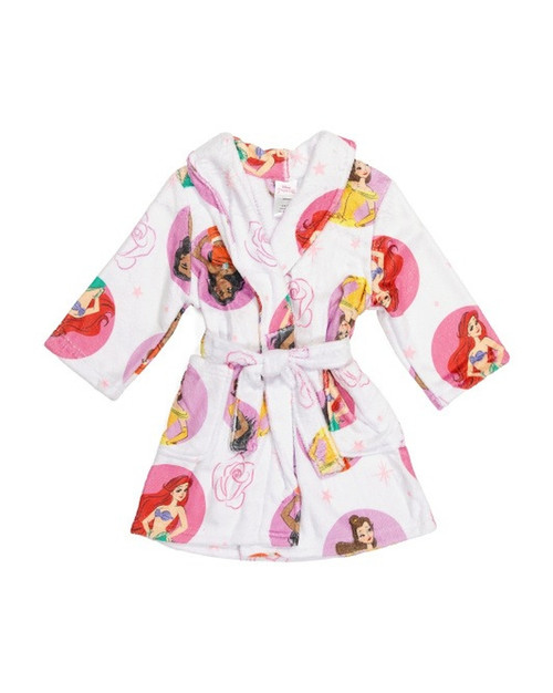 Disney Princess Toddler Girl's Minky Fleece Character Bathrobe, Robe