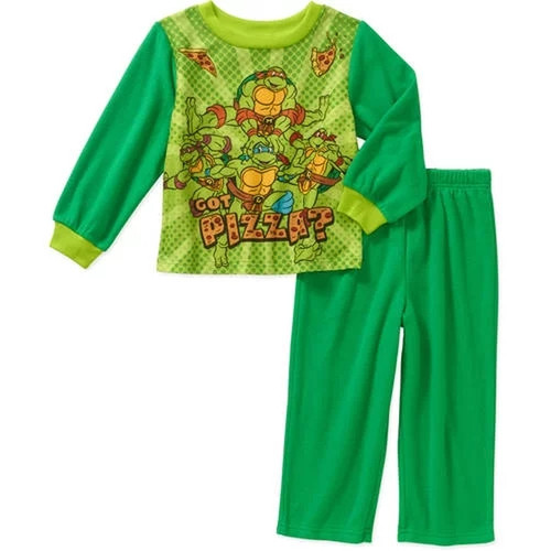 Teenage Mutant Ninja Turtles Pizza? Toddler Boy's Flannel Pajama Set, Size 3T