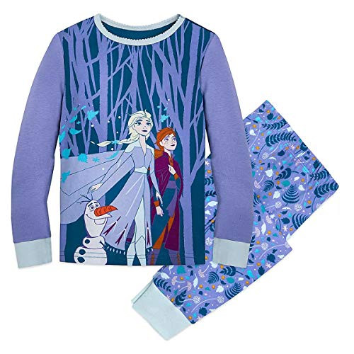 Disney Frozen II Anna, Elsa and Olaf Fall Foliage Cotton Pajama Set | Little Dreamers Pajamas