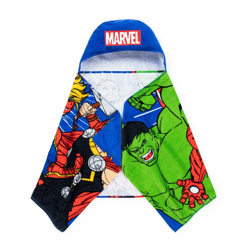 Marvel Avengers Boy's Superhero Hooded Cotton Bath Towel, 22" X 51"