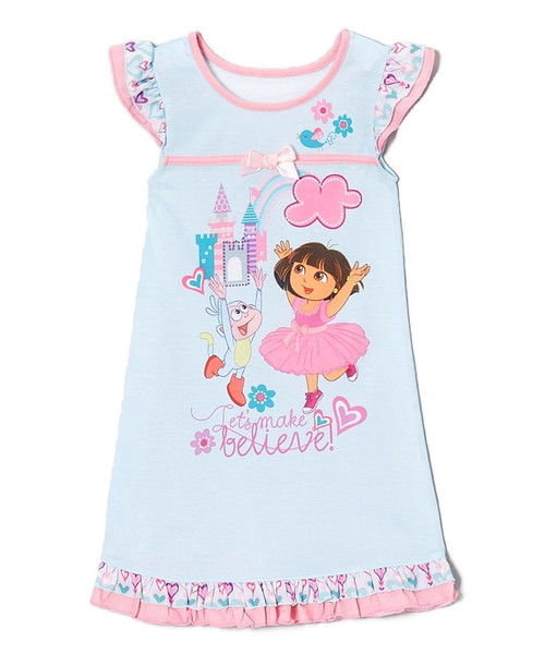 Dora The Explorer and Boots 'Let's Make Believe' Toddler Girl's Nightgown, Size 3T