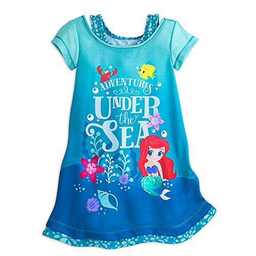 Disney Ariel and Flounder Adventures Under The Sea Nightgown Size 3 | Little Dreamers Pajamas