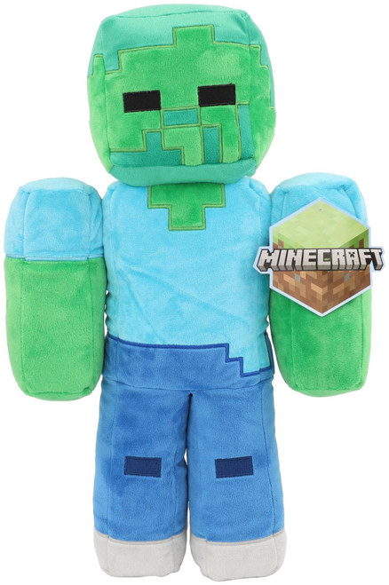 Minecraft Plush Mob Zombie Pillow Buddy, 20" Stuffed Toy | Little Dreamers Pajamas
