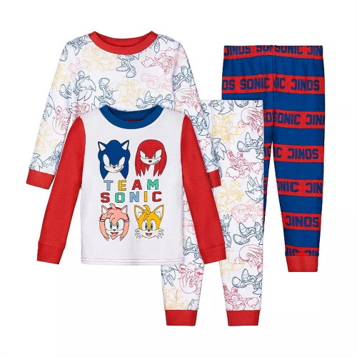 Sonic The Hedgehog Team Sonic Toddler Boy's Gaming Character Pajama Set | Little Dreamers Pajamas