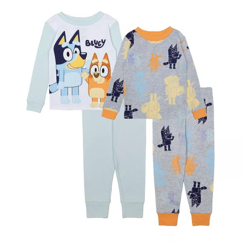 Bluey and Bingo Toddler Boy's 4-Piece Cotton Pajama Set | Little Dreamers Pajamas