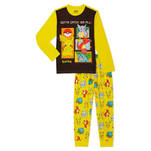 Pokemon Pikachu Boy's Gotta Catch 'Em All Polyester Pajama Set | Little Dreamers Pajamas