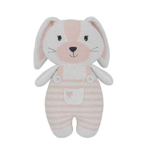 Living Textiles Knit Baby Plush Toy Rattle Huggable Lucy Bunny, 15" | Little Dreamers Pajamas