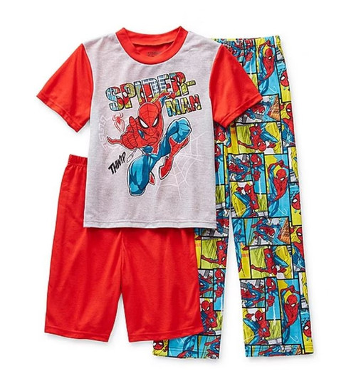 Spider-man Classic Boy's 3-Piece Comic Superhero Pajama Set | Little Dreamers Pajamas