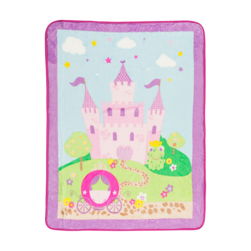 Princess Storyland Magic Castle Girl's Toddler Throw Blanket, 30" X 40" | Little Dreamers Pajamas