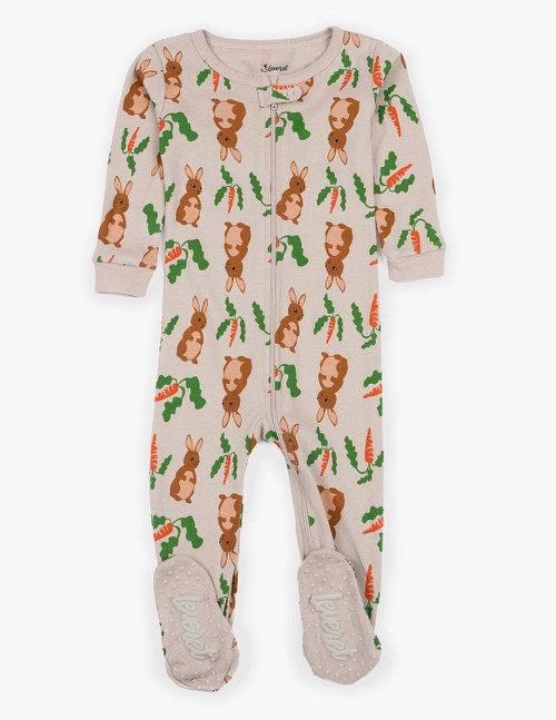 Toddler Boy's, Girl's Bunny Rabbit Easter Cotton Footed Pajama Sleeper | Little Dreamers Pajamas