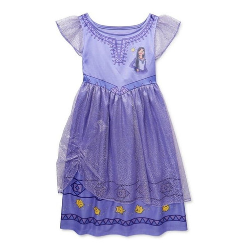 Disney Wish Asha and Wishing Star Toddler Girl's Fancy Satiny Tulle Nightgown