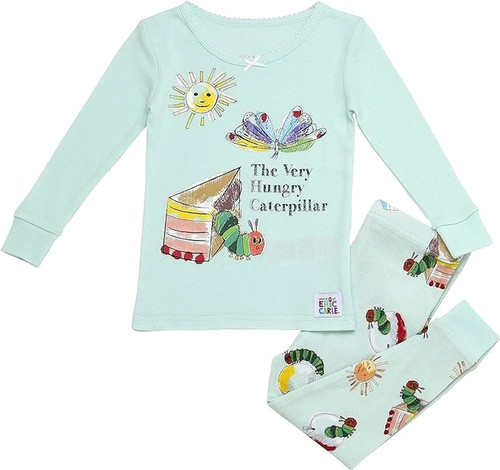 Toddler Girl's The Very Hungry Caterpillar Eric Carle Cotton Pajama Set | Little Dreamers Pajamas