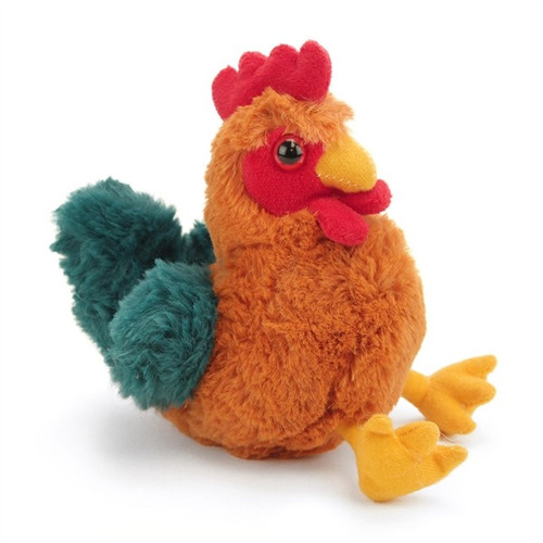 Wild Republic Hug'ems Mini Stuffed Rooster, Bird Plush