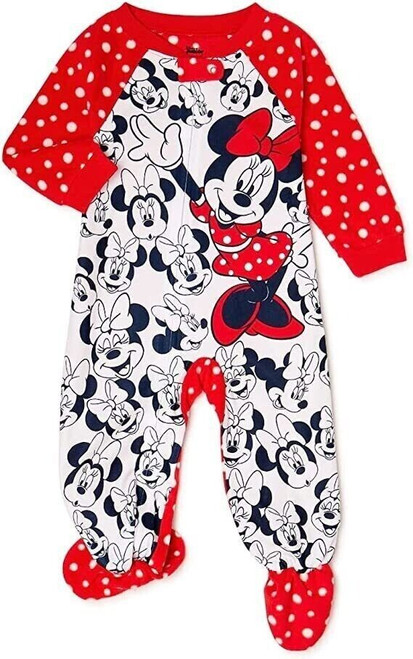 Minnie Mouse Toddler Girl's Dot Polyester and Fleece Pants Pajama Set -  Little Dreamers Pajamas