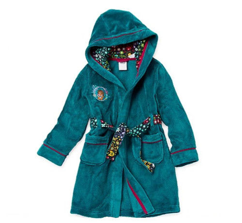 Encanto Girl's Mirabel Minky Fleece Hooded Bathrobe, Robe | Little Dreamers Pajamas