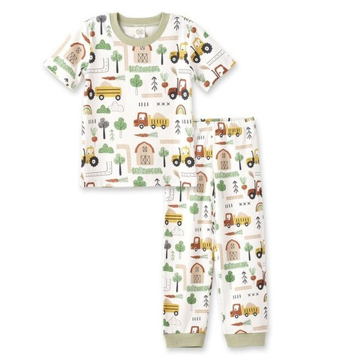 Tesa Babe Boys' Farmer's Market Print Bamboo Pajama Set