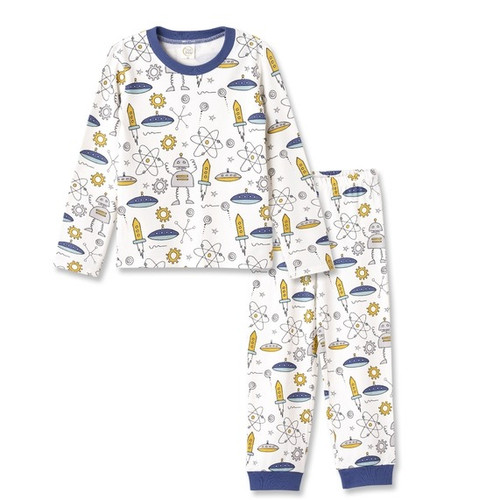 Tesa Babe Boys' Space Galaxy Quest Print Bamboo Pajama Set | Little Dreamers Pajamas