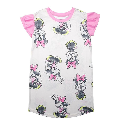 Disney Minnie Mouse Toddler Girl's Satinet Print Character Nightgown | Little Dreamers Pajamas