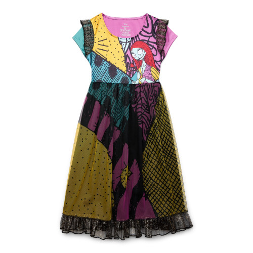 Nightmare Before Christmas Sally Girl's Halloween Costume Gown, Nightgown | Little Dreamers Pajamas