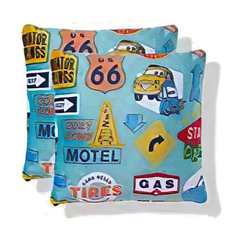 Disney Cars McQueen, Mater Large Plush Character Pillow Set, 16" X 16" | Little Dreamers Pajamas