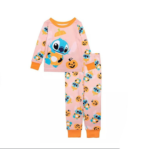 Stitch Halloween Pumpkin Costume Girl's Character Pajama Set | Little Dreamers Pajamas