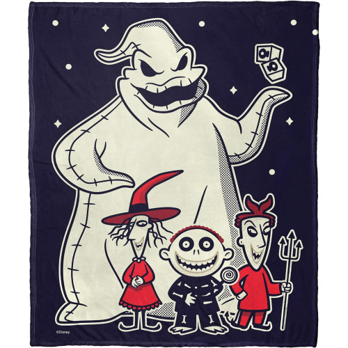 Nightmare Before Christmas Oogie Boogie and Boys Character Fleece Blanket Throw | Little Dreamers Pajamas