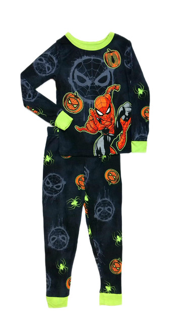 Spider-man Boy's Superhero Halloween Spidey Jack-O-Lanterns Halloween Pajama Set | Little Dreamers Pajamas